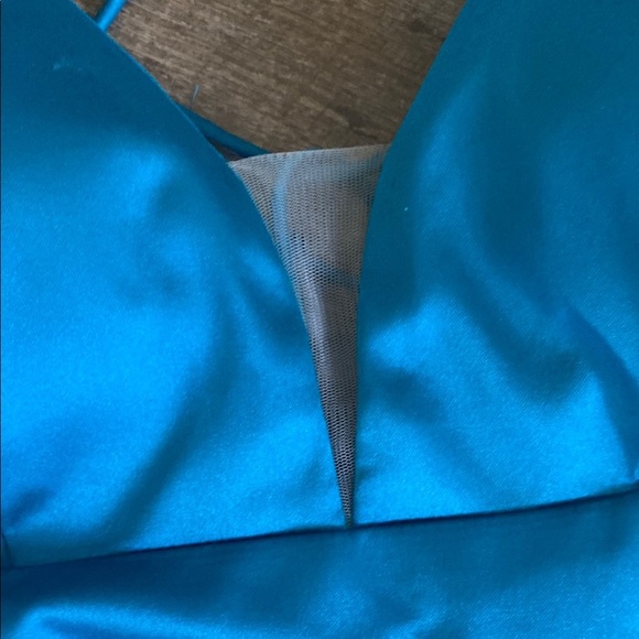 Studio 17 Teal Evening Formal Gown Size 4 - Picture 3 of 10